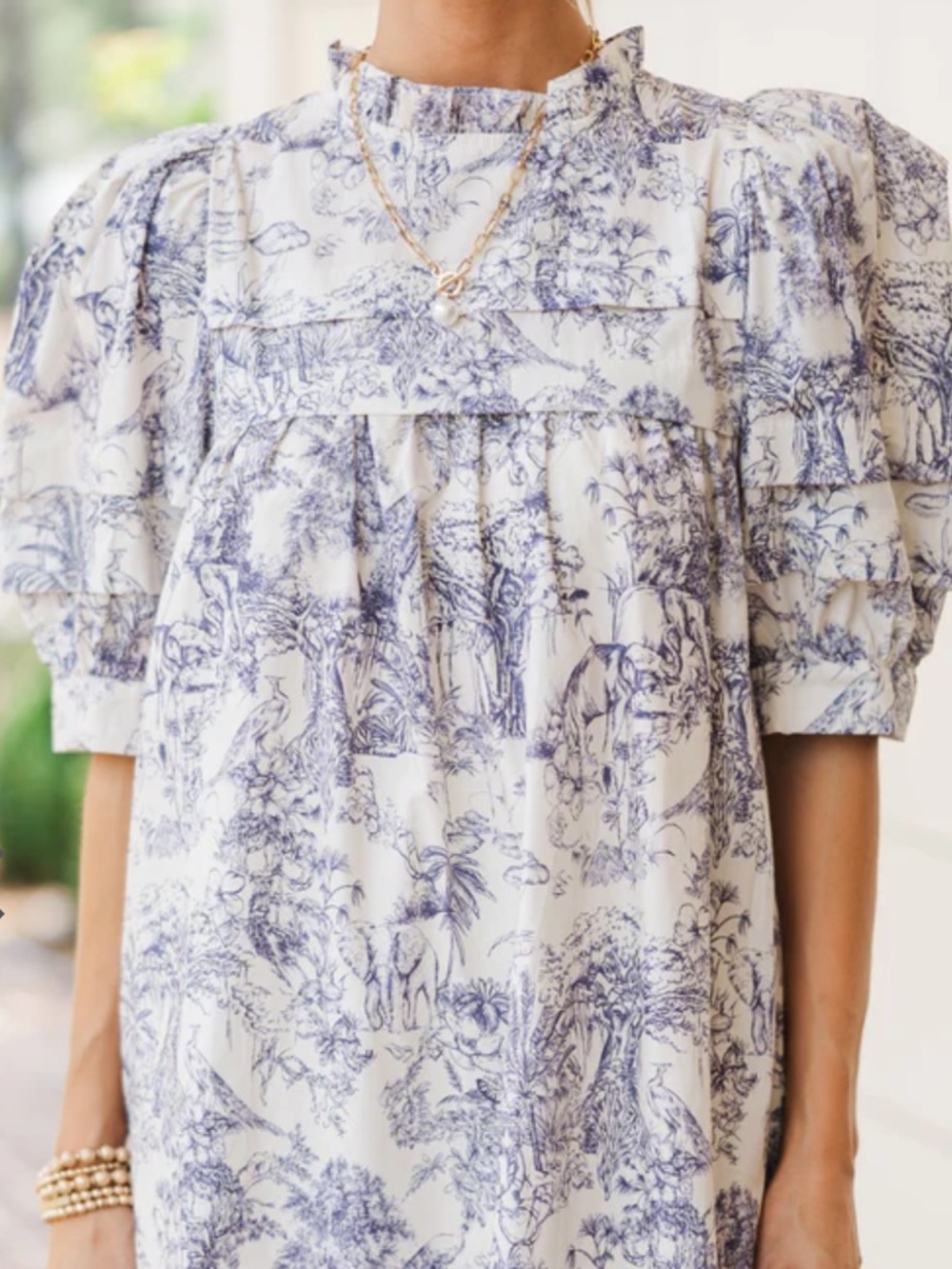 Toile mini dress, size M